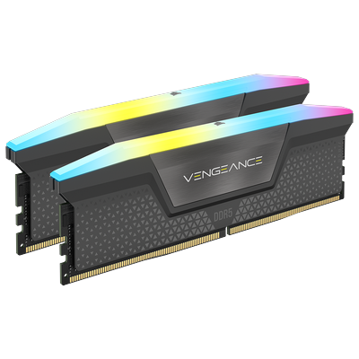 CORSAIR PC-Arbeitsspeicher "VENGEANCE RGB DDR5 Memory für AMD", schwarz, 2 x 16 GB, Arbeitsspeicher, RGB