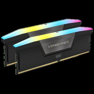 CORSAIR PC-Arbeitsspeicher "VENGEANCE RGB DDR5 Memory" Arbeitsspeicher Gr. 2 x 24 GB, schwarz Arbeitsspeicher