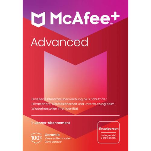 "MCAFEE Virensoftware ""McAfee+ Advanced - Einzelperson"" Software eh13 PC-Software"
