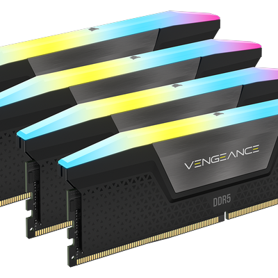 CORSAIR PC-Arbeitsspeicher "VENGEANCE RGB DDR5 Memory", schwarz, 4 x 48 GB, Arbeitsspeicher, Kundenspezifische Leistungs-PCB