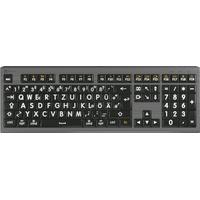 LOGICKEYBOARD Tastatur XL-Print Astra 2 White on Black DE (MAC) Tastaturen grau Tastaturen