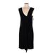 White House Black Market Casual Dress - Wrap: Black Dresses - Women's Size Medium