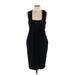 Simply Vera Vera Wang Cocktail Dress - Sheath Square Sleeveless: Black Solid Dresses - Women's Size Large