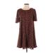 LoveRiche Casual Dress - A-Line: Brown Tortoise Dresses - Women's Size Small