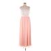 Lela Rose Bridesmaid Cocktail Dress - Formal Crew Neck Sleeveless: Pink Solid Dresses - New - Women's Size 16