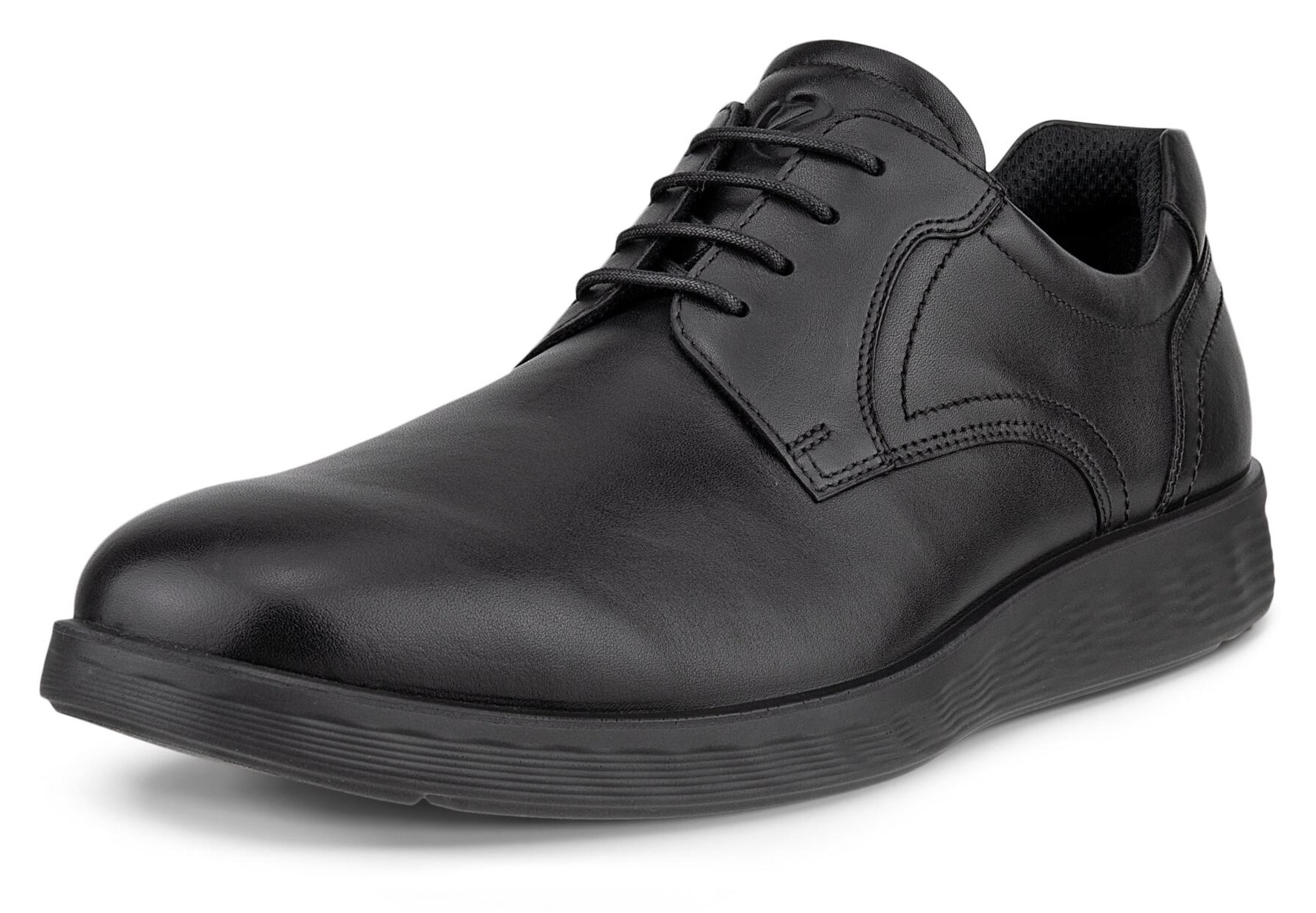 Schnürschuh ECCO "S Lite Hybrid", Herren, Gr. 41, schwarz, Glattleder, leicht glänzend, Schuhe Schnürschuh, mit ultraleichter PU-Laufsohle, Freizeitschuh, Halbschuh, Schnürschuh