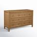 Birch Lane™ Jandre 6-Drawer 54" W Double Dresser Wood/Wicker/Rattan in Green | 34.5 H x 54 W x 20 D in | Wayfair 7BE5C0A6FBA94F1784F94F71166E8870