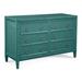 Birch Lane™ Jandre 6-Drawer 54" W Double Dresser Wood/Wicker/Rattan in Blue | 34.5 H x 54 W x 20 D in | Wayfair 543B1B56EE4949D68788CA105F438599