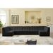 Black Sectional - Mercer41 Harish 158" Wide Velvet Symmetrical Modular Corner Sectional Velvet | 31 H x 158 W x 64 D in | Wayfair