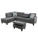 Gray Sectional - Charlton Home® Sciortino 97.2" Wide Linen Corner Sectional w/ Ottoman Linen | Wayfair B9160722F912438692940FBEDC31A40D