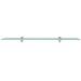 Latitude Run® Wall Shelf Floating Display Shelf w/ Clip Brackets Tempered Glass Glass | 0.31 H x 31.5 W x 7.9 D in | Wayfair