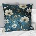 East Urban Home Ivory Coastal Elegance Floral Pattern II - Floral Printed Throw Pillow Polyester/Polyfill blend | 18 H x 18 W x 5 D in | Wayfair