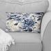 East Urban Home Cobalt Blue Victorian Rococo Victorian Pattern II - Floral Printed Throw Pillow Polyester/Polyfill blend | Wayfair