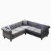 Gray Reclining Sectional - House of Hampton® Jolanda 3 - Piece Upholstered Sectional Velvet | 30.13 H x 83.63 W x 83.63 D in | Wayfair
