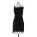 Elie Tahari Casual Dress - Party Crew Neck Sleeveless: Black Print Dresses - Women's Size Small