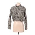 Missguided Denim Jacket: Tan Leopard Print Jackets & Outerwear - Women's Size 0