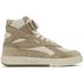 Off-white & Beige University High Top Sneakers