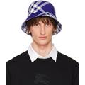 Blue Check Bucket Hat