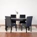 Roundhill Furniture Vanzo Contemporary 5-Piece Dining Set, Dining Table with 4 Stylish Chairs
