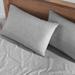 Superior Melange Flannel Cotton Two-Toned Textured Pillowcases, Set of 2