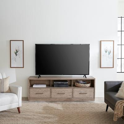 City Scape Beige Entertainment TV Console Stand with Media Storage Drawers 70"