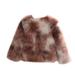 Cathalem Big Kid Coat Toddler Coats Winter Pants for Girls Tie Dye Colors Jacket Fall Winter Toddler Kids Cardigans Fuzzy Kids (Rose Gold 2-3 Years)