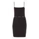 Calvin Klein Damen Trägerkleid LOGO ELASTIC STRAPPY DRESS, schwarz, Gr. L