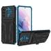 Decase for Samsung A05s Shockproof Phone Case Dual Layer Hybrid Rugged Case with Slide Card Slots Hard PC & Soft TPU Kickstand Heavy Cover Compatible with Samsung Galaxy A05s - Blue