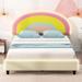 Rainbow Low Profile Kids Platform Bed - Twin - Beige