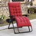Outsunny Padded Zero Gravity Chairs, Folding Recliner Chair, Patio Lounger with Cup Holder, Adjustable Backrest