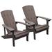 Adirondack Beach Loungers for Outside Outdoor Patio Chairs (Set of 2)