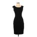 Cynthia Rowley TJX Casual Dress - Sheath: Black Solid Dresses - Women's Size X-Small