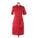 Derek Lam Collective Casual Dress - Shirtdress: Red Dresses - Women's Size 44