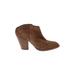 Dolce Vita Mule/Clog: Brown Print Shoes - Women's Size 7 1/2 - Almond Toe