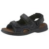 Sandale JOSEF SEIBEL "Franklin", Herren, Gr. 48, blau (navy, schwarz), Nubukleder, sportlich, Schuhe, Sommerschuh, Klettschuh, Freizeitsandale, mit Kontrastnähten