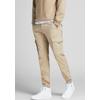 Cargohose JACK & JONES "PAUL FLAKE", Herren, Gr. 30, Länge 34, braun (crockery), Web, Obermaterial: 98% Baumwolle, 2% Elasthan, unifarben, modisch, bequem normal, Hosen