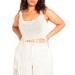 Plus Size Women's Fringe Sweater Tank by ELOQUII in Sugar Swizzle (Size 22/24)