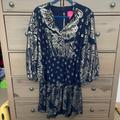 Lilly Pulitzer Dresses | Lilly Pulitzer Joella Silk Dress True Navy/Gold Seagrass Metallic Size 10 | Color: Blue/Gold | Size: 10