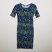 Lularoe Dresses | New Lularoe Julia Floral Body-Con Dress Size Xxs | Color: Blue/Purple | Size: Xxs
