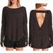 Free People Tops | Free People Fp Movemnet Simply Layer Cut Out Back Longsleeve Top In Black Sz Xs | Color: Black/Brown | Size: Xs
