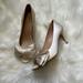 Kate Spade Shoes | Kate Spade Crawford Heels Peep Toe Satin Lux Ivory Size 8.5 | Color: Cream/White | Size: 8.5