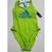 Adidas Swim | Adidas Swimsuit Womens Medium Crossback One-Piece Neon Lime Green Nwt | Color: Green | Size: M