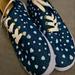 American Eagle Outfitters Shoes | American Eagle Blue Canvas Style Shoes With White Printed Hearts Size 3 And 1/2 | Color: Blue/White | Size: 3.5bb