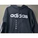 Adidas Shirts | Adidas Logo Nwt Men's Hoodie Black With White Stipes Size L 1296 | Color: Black | Size: L