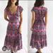 Anthropologie Dresses | Anthropologie Vanessa Virginia Beaded Mural Maxi Dress | Color: Pink/Purple | Size: 0