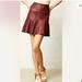 Anthropologie Skirts | Anthropologie New Hd In Paris Brown Leather Pleated Skirt 10 Large Nwot | Color: Brown | Size: 10