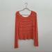 Free People Sweaters | Free People Women’s Small Orange Knit Pullover Sweater Top | Color: Orange/Pink | Size: Sp
