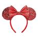 Disney Accessories | Disney Parks Minnie Mouse Red Sequin Ear Headband | Color: Red | Size: Os