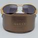 Gucci Accessories | Gucci Gg2381/S 032 Gold Black Frame Grey Lens Aviator Sunglasses W/ Case Italy | Color: Black/Gold | Size: 62-16-125