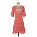 Ranna Gill Casual Dress: Red Hearts Dresses - Women's Size X-Small
